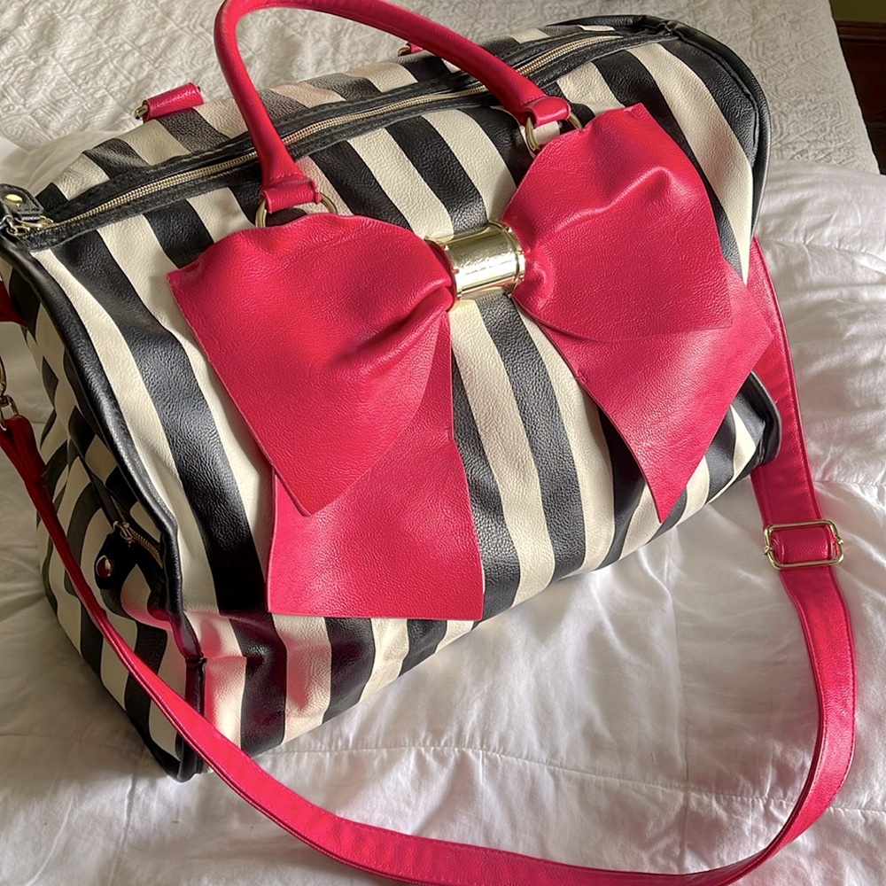 Betsy Johnson travel tote.
